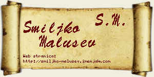 Smiljko Malušev vizit kartica